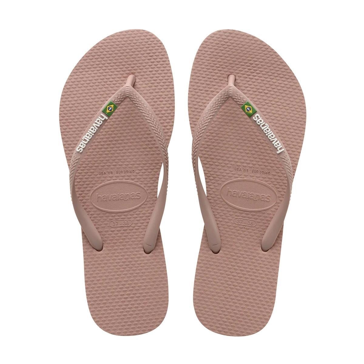 Sandália HAVAIANAS Slim Brasil rosa crocus