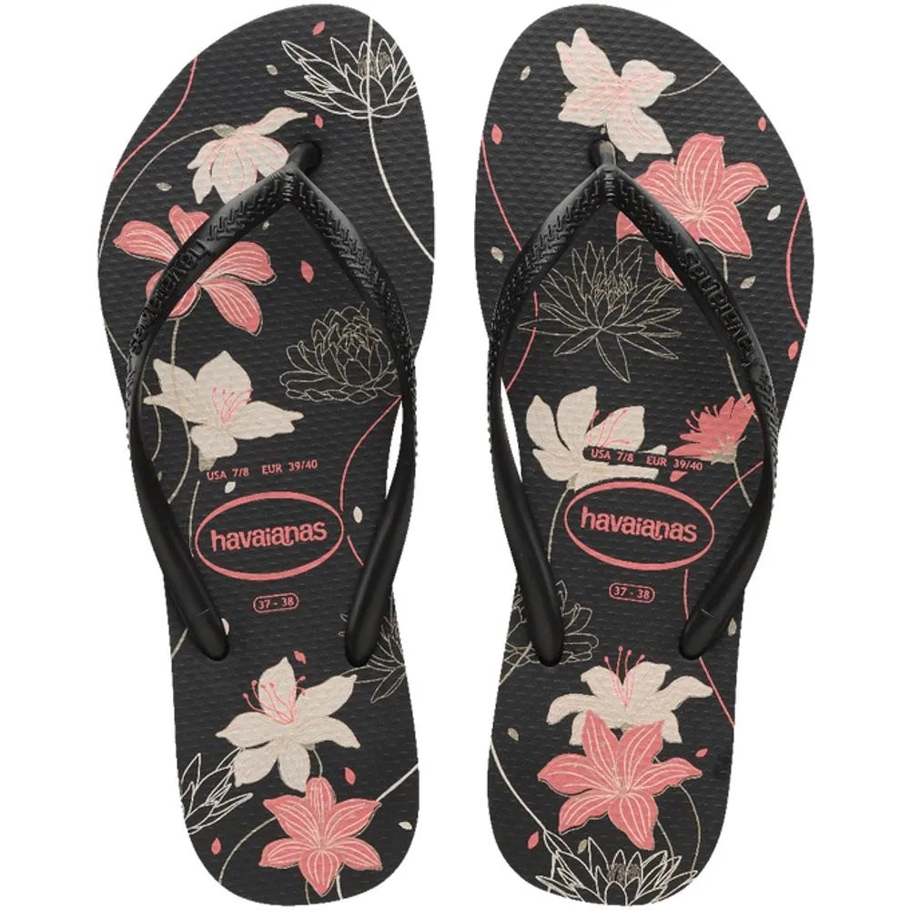 Sandália HAVAIANAS Organic preto e rosa