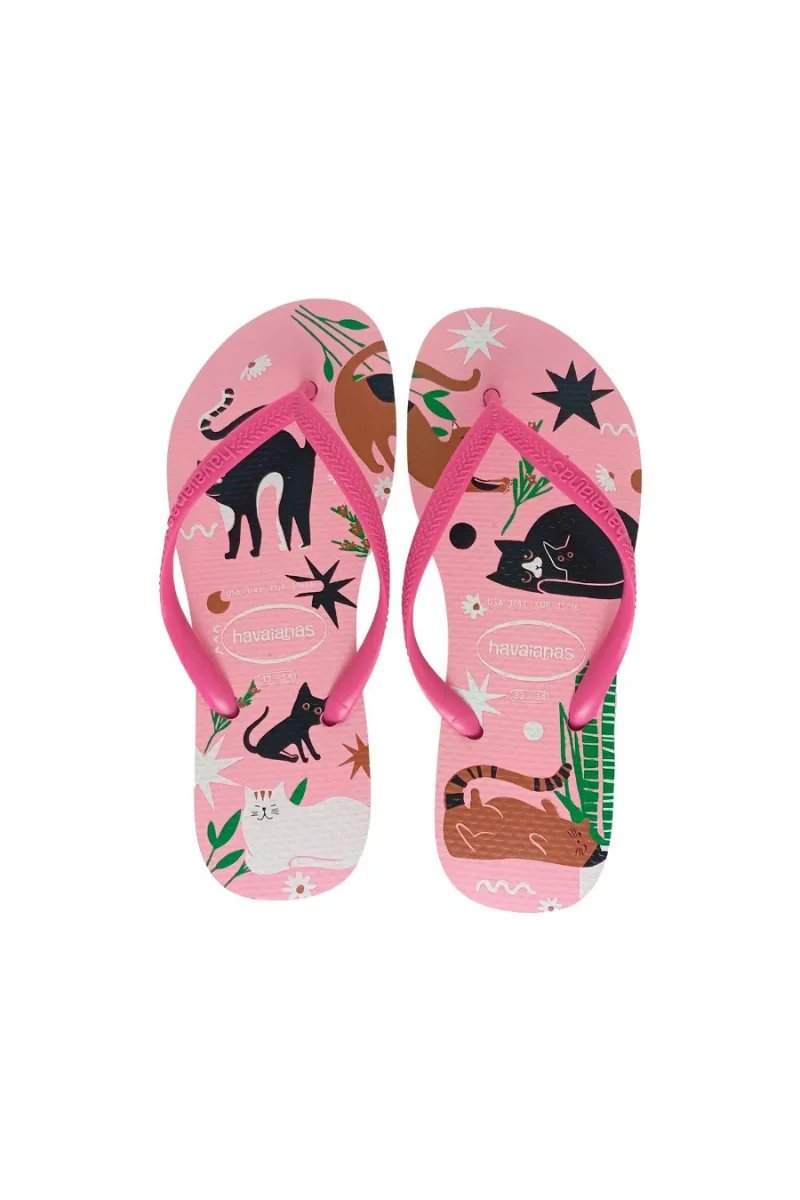 Sandália HAVAIANAS Pets rosa glow