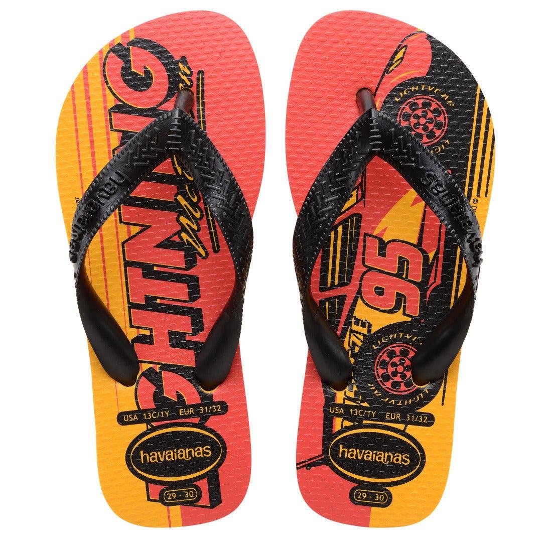 Sandália HAVAIANAS Kids Top Cars amarelo