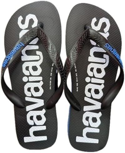 Sandália HAVAIANAS Top Logomania preto e azul