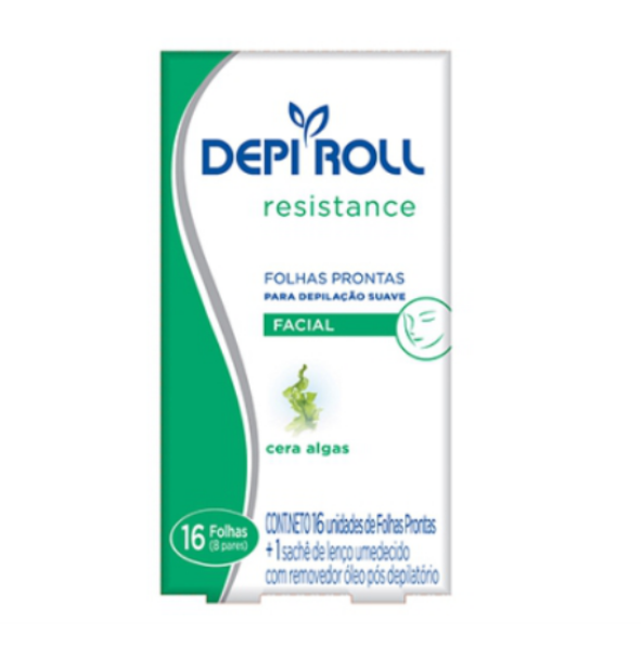 FOLHA DEPILATORIA DEPI ROLL FACIAL ALGAS 16UN