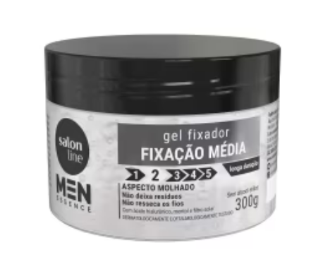 GEL SALON LINE MEN FIXACAO MEDIA 300G