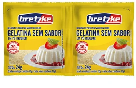 GELATINA BRETZKE S/SABOR INCOLOR 24G