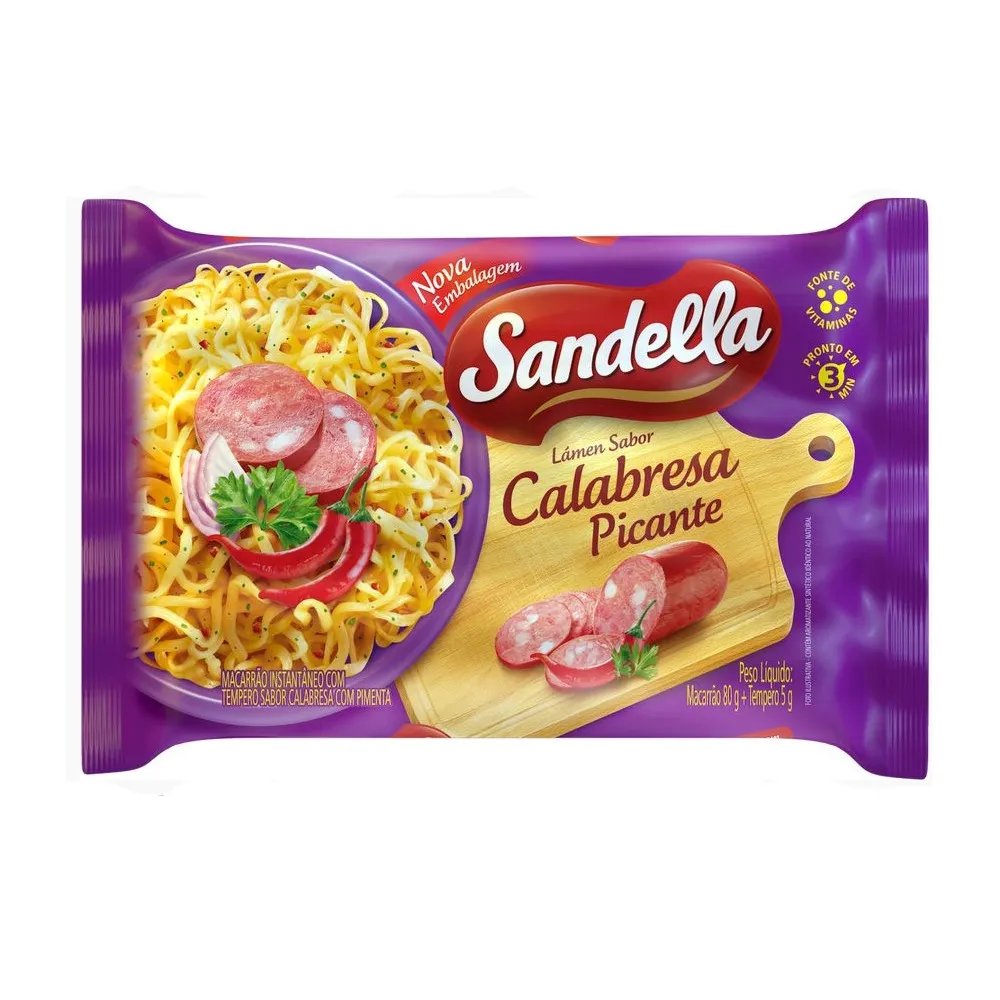 Macarrão instântaneo SANDELLA Calabresa Picante 85g
