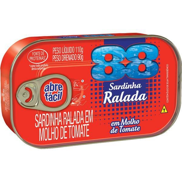 Sardinha 88 ralada em molho de tomate 