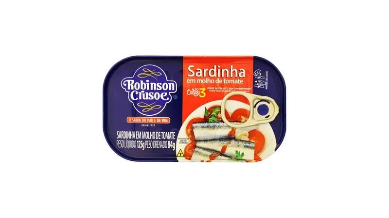 Sardinha ROBINSON CRUSOE em molho de tomate 125g