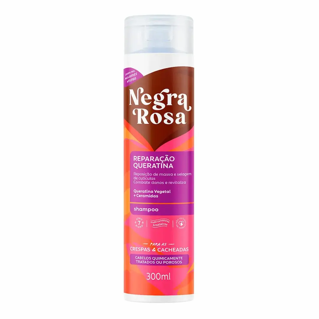 Shampoo NEGRA ROSA Reparação Queratina 300ml