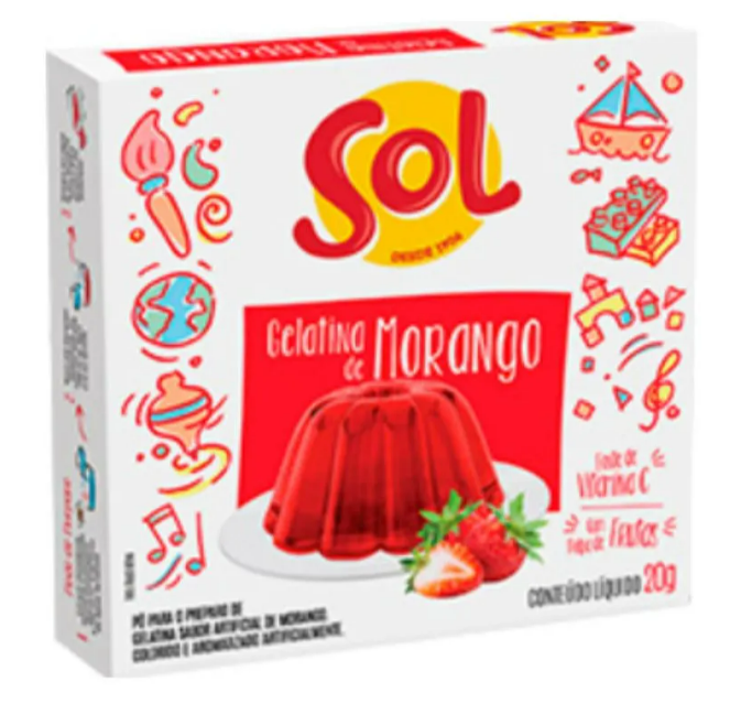 GELATINA SOL MORANGO 20G