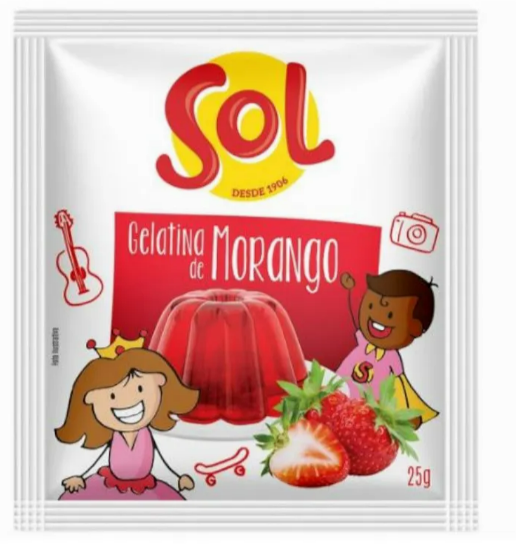 GELATINA SOL MORANGO 25G