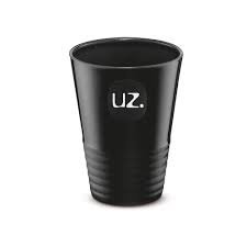 COPO PLASTICO UZ GOMADO PRETO 300ML