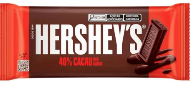 HERSHEYS CHOCOLATE MEIO AMARGO 82G