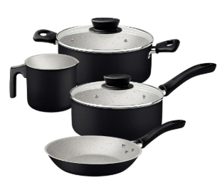 JOGO DE PANELA TRAMONTINA LINZ PRETO 4UN