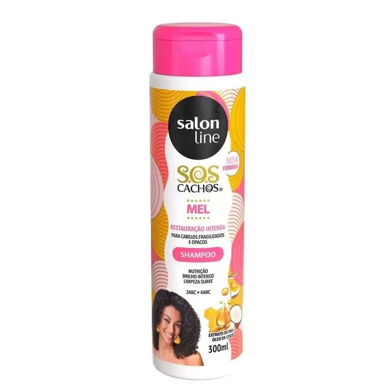 SHAMPOO SALON LINE SOS CACHO MEL INTENSOS 300ML