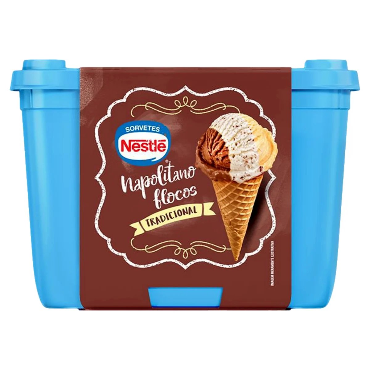 SORVETE NAPOLITANO FLOCOS NESTLE 1.5L