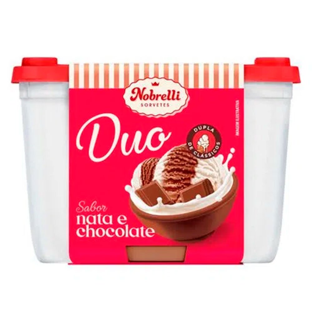 SORVETE NOBRELLI DUO CHOCO/NATA 1,3L
