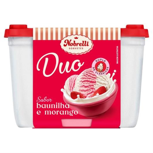 SORVETE NOBRELLI DUO MORANGO/BAUNILHA 1,3L