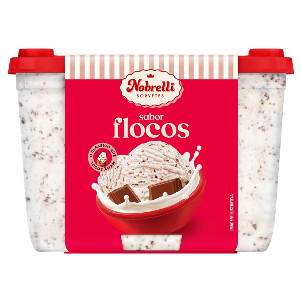 SORVETE NOBRELLI FLOCOS 1,3L