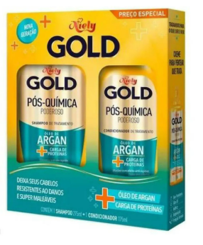 KIT NIELY GOLD SHAMP+COND POS QUIMICA ARGAN