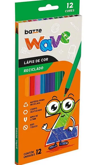 LAPIS DE COR BAZZE WAVE 12 CORES