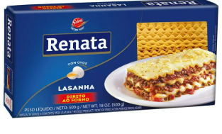 LASANHA C/OVOS RENATA 500G