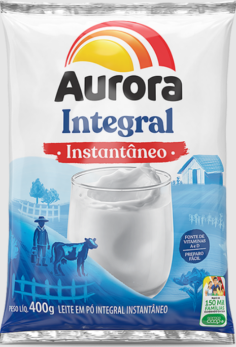 LEITE EM PO INTEGRAL INSTANTANEO AURORA 400G