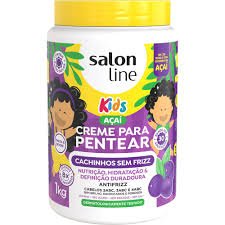 CREME PENTEAR KIDS SALON LINE CACHINHOS SEM FRIZZ AÇAÍ 1KG