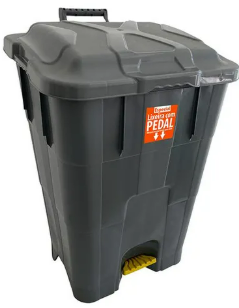 LIXEIRA PLASTICA ANTARES COM PEDAL SORTIDO 60L