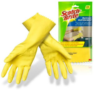 3M LUVA SCOTCH BRIT MULTIUSO AMARELA P