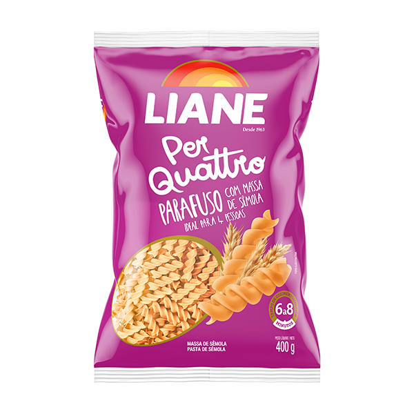 MACARRAO LIANE PER QUATTRO PARAFUSO 400G