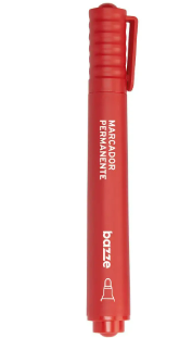 MARCADOR PERMANENTE BAZZE VERMELHO