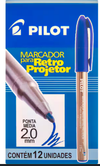 MARCADOR RETROPROJETOR PILOT 2.0 AZUL 