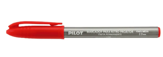 MARCADOR RETROPROJETOR PILOT VERMELHO