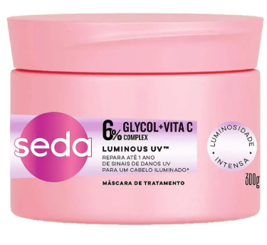 MASCARA CAPILAR SEDA LUMINOUS UV GLYCOL 6% + VITAMINA C 300G