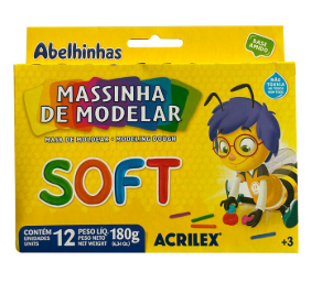 MASSA DE MODELAR ACRILEX 12CORES