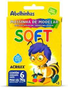 MASSA DE MODELAR ACRILEX 6CORES