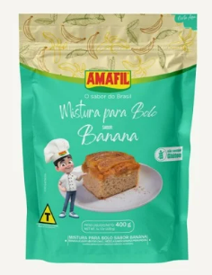 MISTURA PARA BOLO AMAFIL BANANA S/GLUTEN 400G