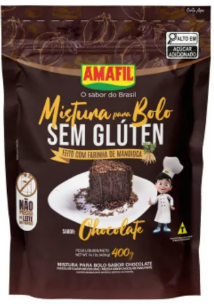 MISTURA PARA BOLO AMAFIL BROWNIE S/GLUTEN 400G