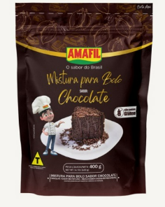 MISTURA PARA BOLO AMAFIL CHOC S/GLUTEN 400G