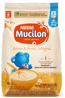 MUCILON ARROZ E AVEIA SACHE 180G