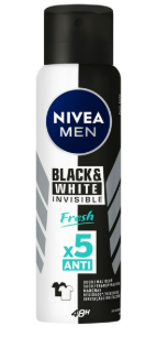 NIVEA AERO INVISIBLE BLACK E WHITE FRESH 150ML