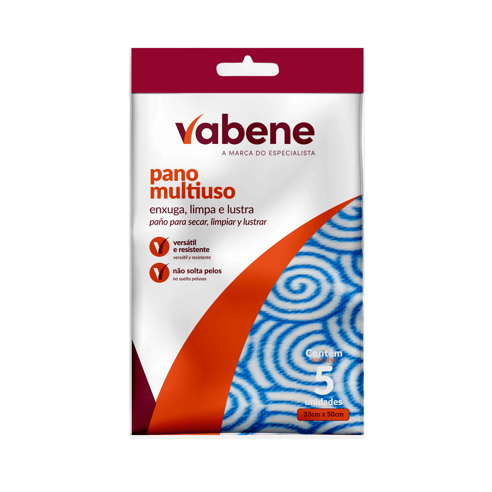 PANO LIMPEZA VABENE AZUL 5UN
