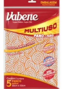 PANO LIMPEZA VABENE LARANJA 5UN