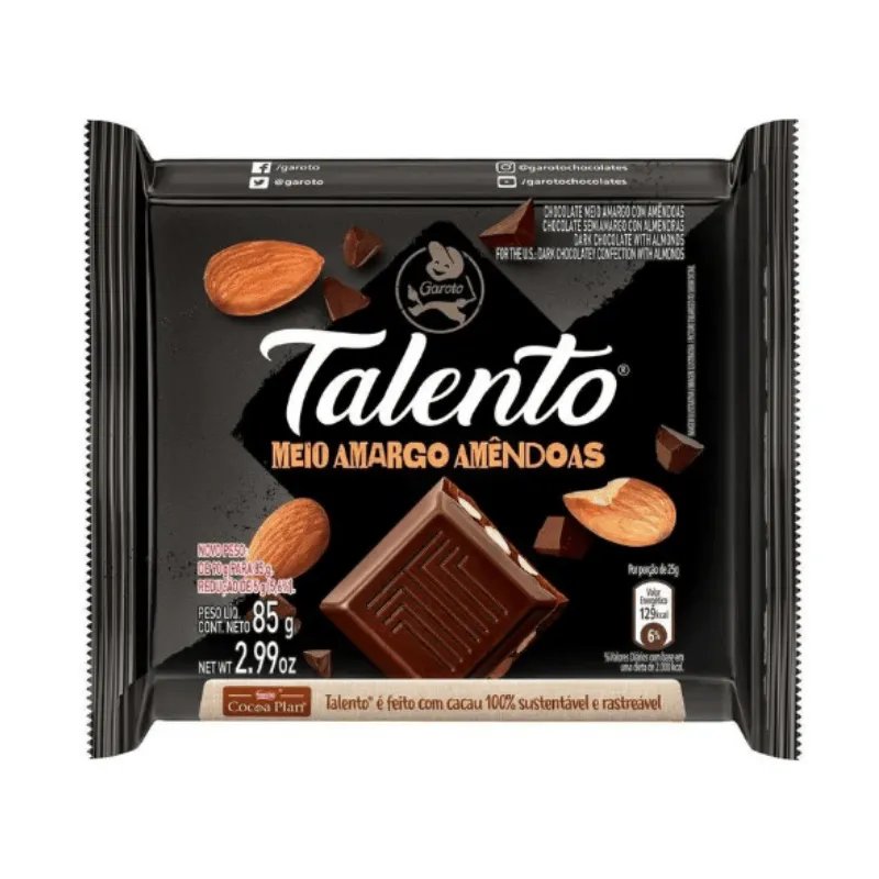 TALENTO MEIO AMARGO 85G