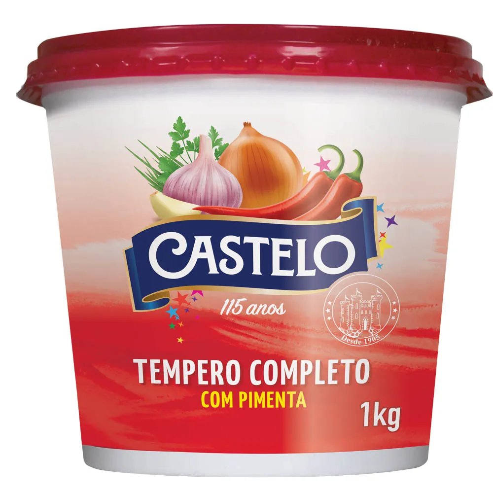 TEMPERO CASTELO COMPLETO C/PIMENTA 1KG