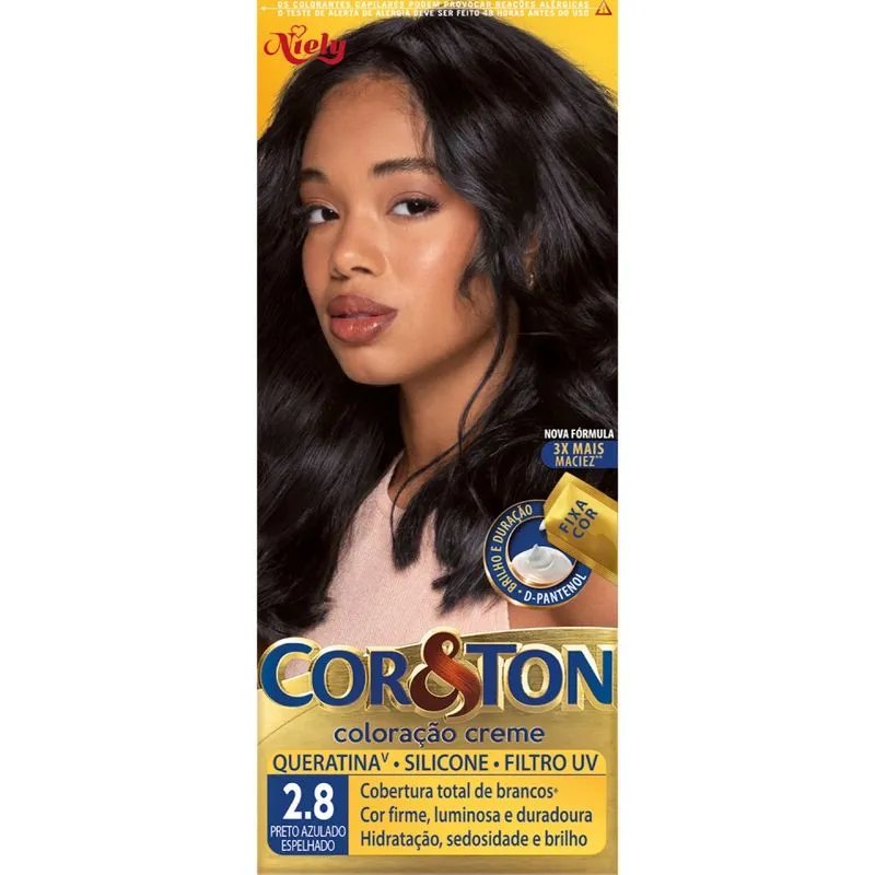 TINTURA COR&TON 2.8 PRETO AZUL ESPELHADO