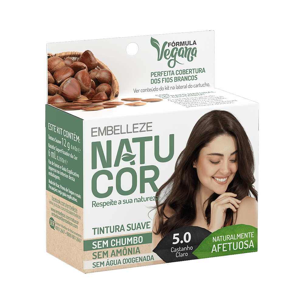 TINTURA NATUCOR PO 5.0 CASTANHO CLARO