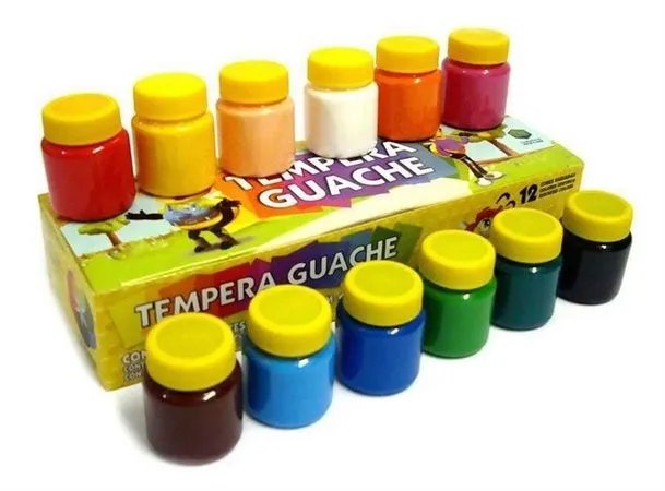 TINTA GUACHE 12 CORES ACRILEX 15ML