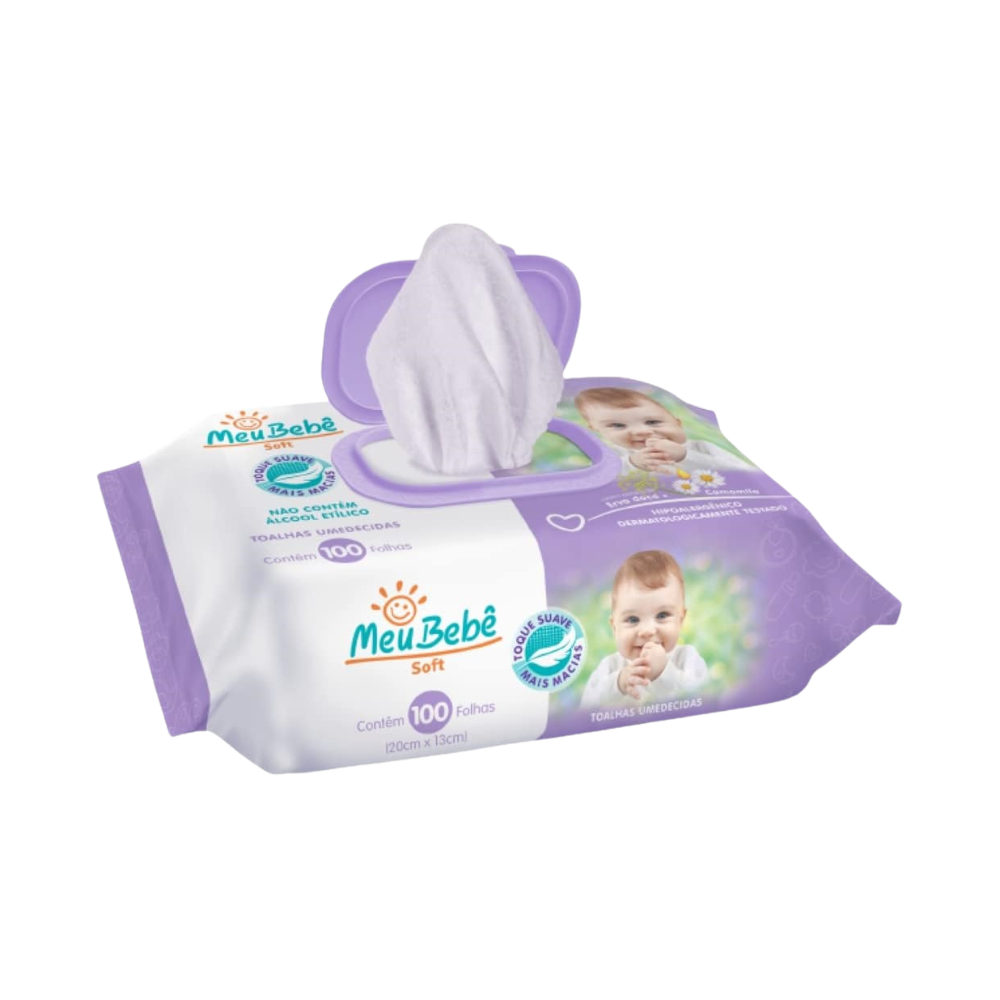 TOALHAS UMEDECIDA MEU BEBE 100UN