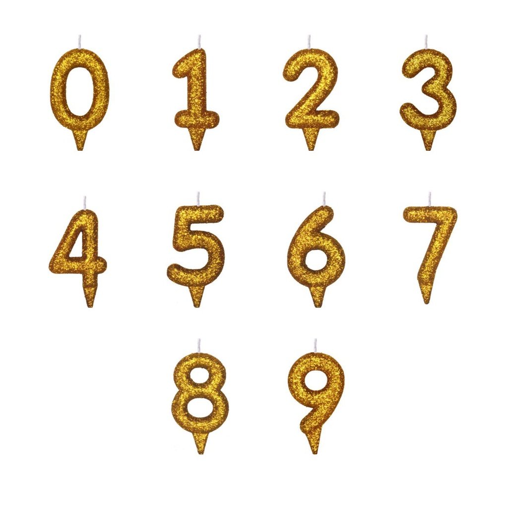 Vela estilo Premium Nº "1" cor dourado